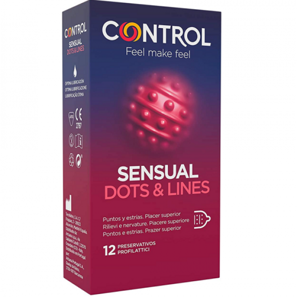 CONTROL SENSUAL DOTS & LINES da 12 pz