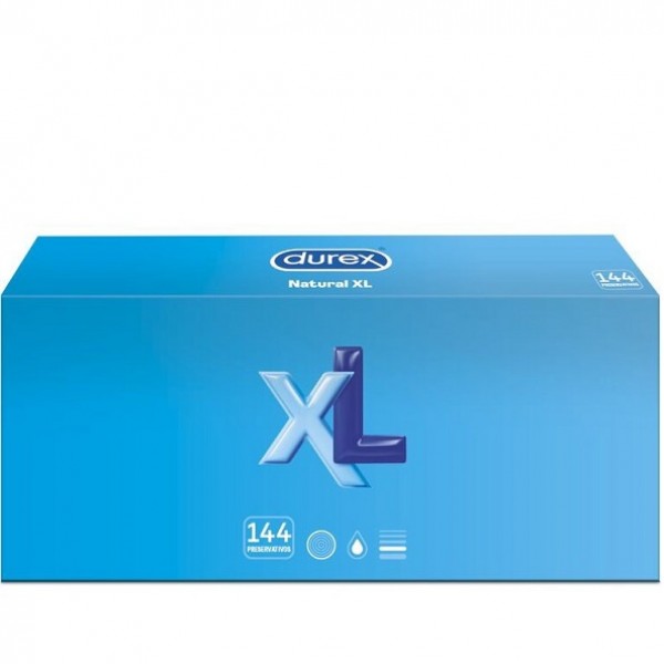 DUREX NATURAL XL EXTRA LARGE Confezione grandi quantita' da 144 pz
