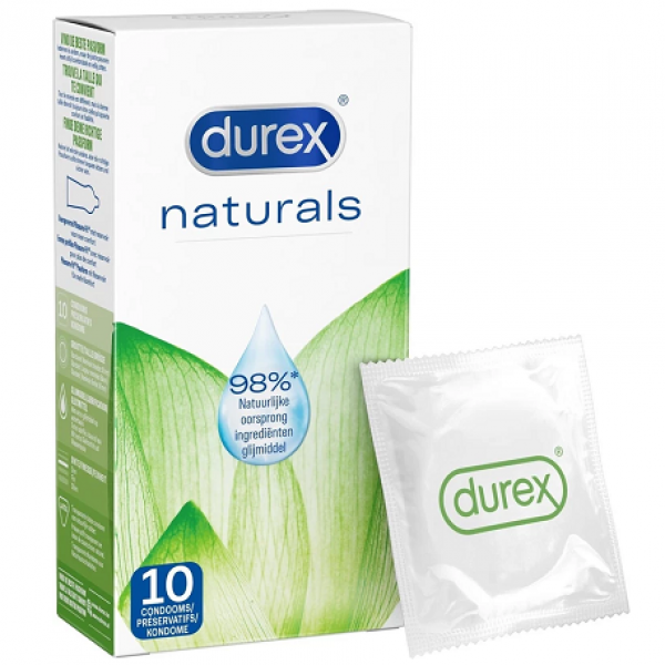 DUREX NATURALS con lubrificante naturale da 10 pz