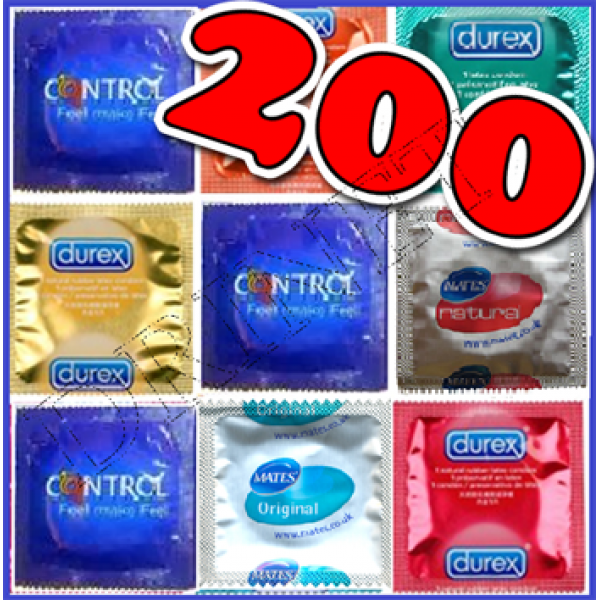200 preservativi misti a tua scelta DUREX - CONTROL - AKUEL MATES