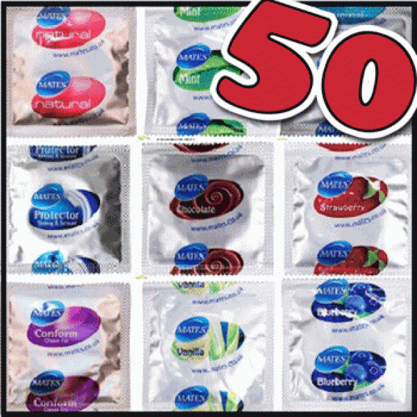 50 preservativi misti a tua scelta MATES 